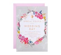 Hallmark Wedding Congratulations Card - Classic Floral and Text Design