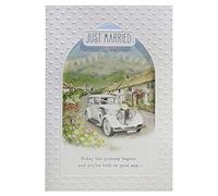 Hallmark Wedding Traditional 3D Hearts Card - Medium