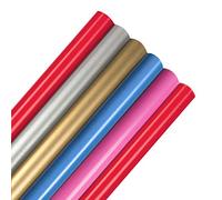 Hallmark Wrapping Paper Bundle for Any Occasion - 6 Plain Rolls in 5 Colours