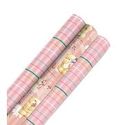 Hallmark Wrapping Paper Bundle for Her- 3 Rolls in 2 Versatile Designs