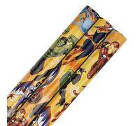Hallmark Wrapping Paper Roll, Pack of 3 in 1 Marvel Avengers Design, 2M Each, Birthday, Christmas, Yellow