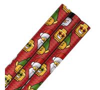 Hallmark Wrapping Paper, Roll Wrap, Pack of 3, LEGO, LEGO Heads, Christmas, Santa, Snowman, Elf, Red, 4M Each