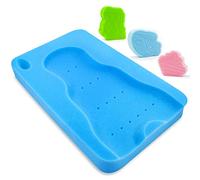 HALLO Baby Bath Sponge Soft Infant Bath Mat Newborn Cushion Odor Free (Blue)