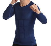 hallo compressie shapewear tops voor heren, afslankende compressie shirts mouwen body shaper voor gym oefening