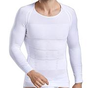 hallo compressie shapewear tops voor heren, afslankende compressie shirts mouwen body shaper voor gym oefening