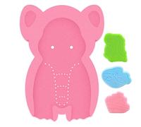 HALLO Soft Infant Bath Sponge Elephant Baby Bath Mat Newborn Comfy Foam Skid-Proof Cushion Odor Free(Pink)