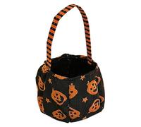 Hallo-ween Children's Candy Basket, Hallo-ween Candy Bucket, Trick-or-Treat Tote Bag, Lightweight Luminous Felt Material, Easy-Carry Handle Design, 1 Piece For Kids Night Adventure Cosplay Festival