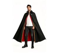 Hallofrost Mens Noble Vampire Baron Gothic Cape Halloween Adult Cosplay Cloak
