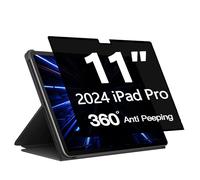 Halloive 360° Privacy Screen Protector for iPad Pro 11 Inch 2024 Model M4 (5th Generation),Privacy Screen Filter Compatible for iPad Pro 11 5th Gen-Anti Blue Light Anti-Spy