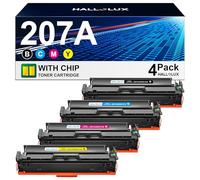 HALLOLUX 207A Toner Compatible with HP 207 A 207X for Color Laserjet Pro MFP M283fdw M283fdn M282nw for Color Laserjet Pro M255dw M255nw W2210A W2211A W2212A (Black Cyan Magenta Yellow, Set of 4)