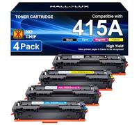 HALLOLUX 415A Toner W2030A Compatible with HP 415A 415X W2030X for HP Color LaserJet Pro MFP M479fdw M454dw M479fnw M479dw M479fdn M454dn M479 M454 W2031A W2032 A A W203 3A W2031X W2032X W2033X (4