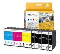HALLOLUX 603XL Ink Cartridges 15 PACK Compatible for Epson 603 XL Ink for Epson Expression Home XP-3100 XP-4100 XP-2100 XP-2105 XP-3105 Workforce WF-2810 WF-2820 WF-2830 Printer