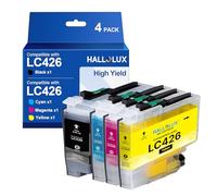 HALLOLUX LC-426 Ink Compatible with Brother LC426 LC426XL Ink Cartridges | Compatible with Brother MFC-J4335DW J4340DW J4535DW J4540DW Printers, 4-Pack Black, Cyan, Magenta, Yellow