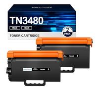 HALLOLUX TN3480 TN3430 Black Toner Compatible with Brother TN-3430 TN-3480 TN 3480 3430 for MFC-L5750DW MFC-L5700DW HL-L5100DN HL-L5200DW HL-L5000D HL-L6400DW MFC-L5700DN DCP-L5500DN(2 Pack)
