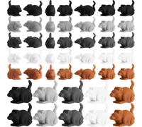 Halloscume 50 Pcs Halloween Mini Rats Model Figures Little Fake Rat Statue Small Mice Realistic Figurines for Gift Bag and Halloween Egg Fillers Prank Hide(Black, Gray, Dark Gray, White, Brown)