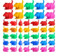 Halloscume 50 Pcs Halloween Mini Rats Model Figures Little Fake Rat Statue Small Mice Realistic Figurines for Gift Bag and Halloween Egg Fillers Prank Hide (Red, Yellow, Green, Blue, Purple)