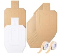 Halloscume 50 Pcs Shooting Cardboard Targets for Shooting with 2000pcs Target Pasters, 30x18in Tactical Silhouette Targets for Range Practice Competitions Training