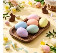 Halloscume 6 Pcs Ceramic Chicken Nesting Eggs Easter Fake Chicken Eggs for Nesting Boxes Realistic Crafts for Hens to Lay Easter Home Decor Kitchen(Colorful)