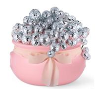 Halloscume 62 Pcs Halloween Pink Decorations Indoor Disco DIY Bubbling Cauldron 12.6 Inch Pink Witches Cauldron Halloween Party Kitchen Table Home Decoration Set