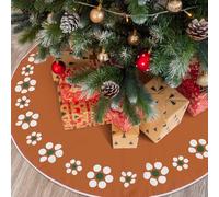 Halloscume Mexican Christmas Tree Skirt 48 Inch Platos De Barro Mexicans Tree Mat Collar Rustic Christmas Mexican Ornaments Holiday Party Decorations
