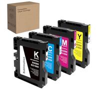 Hallosun SG500 SG1000 Sublimation Ink Cartridge with Latest Upgraded Chip No AB Version Compatible with Sawgrass Virtuoso SG500 SG1000 Printer Pack of 4 (BK/C/M/Y)