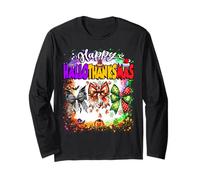 Hallothanksmas Coquette Bow Halloween Thanksgiving Christmas Long Sleeve T-Shirt