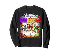 Hallothanksmas Coquette Bow Halloween Thanksgiving Christmas Sweatshirt