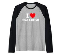 Halloumi - Haloumi Funny Cypriot Goat Sheep Cheese Food Fan Raglan Baseball Tee