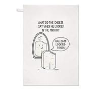 Halloumi Looking Gouda Cheese Joke Tea Towel Dish Cloth