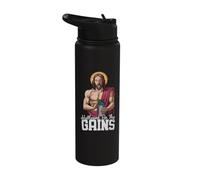 Hallowed Be Thy Gains Fitness Motivation Stainless Steel Insulated Water Bottle