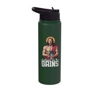 Hallowed Be Thy Gains Fitness Motivation Stainless Steel Insulated Water Bottle