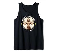 Hallowed Be Thy Gains Funny Fitness Workout Gym Jesus Lift Tank Top