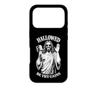 Hallowed Be Thy Gains Jesus Gym Dumbbell Weight Lifter Mass Case for iPhone 17 Pro
