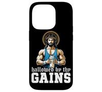 Hallowed By The Gains Christian Bodybuilding Fitness Workout Case for iPhone 14 Pro