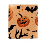 Hallowed Pumpkin Bat Big Replaceable Book Cover, Reusable PU Leather Book Protector, Suitable for 9.8" x 11" Notebooks