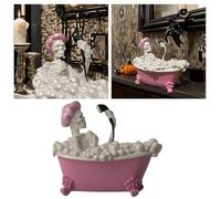 Hallowee Life After in The Bath Tub After Life Home Resin Figurine Halloween Decoration Lights (16x14cm)