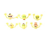 Halloweeen 5 Years Girl Cooking Games Novelty Toys 6 Horrible Head Finger Puppet Storytelling Props Halloween Witch Finger Covers Compulsive Toys Games for Babies 3-6 Months (B, One Size)