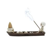 Halloweeen Baosity Boat Incense Decoration Halloween Desktop Ornament Unique Home for Festival Party (White, 16. 8X5. 3X3. 9CM)