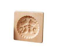 Halloweeen DIY Wooden Cookie Cutter 3D Carved Embossing Mould for Baking Craft Decorative Cracke Tools Christmas Thanksgiving Halloween Easter Kitchen (Beige, One Size)