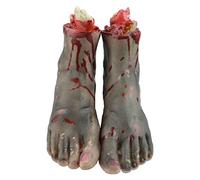 Halloweeen Play Mat Halloween Severed Hands Feet Set Scary Bloody Broken Body Parts Halloween Props Decorations 4 (Feet & Hands) Games 18 Months (D, One Size)