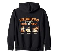 Halloweekend Scaring From Friday To Sunday Halloween Spooky Zip Hoodie