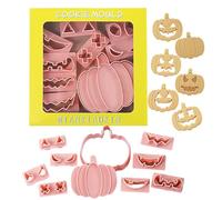 Halloween 10 Piece Fondant Moulds, Food Grade Stamps, Pastry Cutter for Baking, Party Treats, Cake Decoration, Funny Kitchen Tools for Halloween