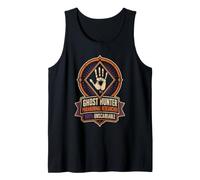 Halloween 100% Unscareable Haunted Badge Jack O Lantern Tank Top