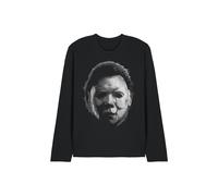 Halloween 2 Michael Myers The Shape Large Face Long Sleeve T-Shirt, Black | Size: Medium Halloween Black M