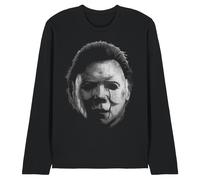 Halloween 2 Michael Myers The Shape Large Face Long Sleeve T-Shirt S-2XL, Black