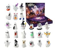 Halloween 2026 | 24-Day Ghost Countdown Calendar With Surprise Collectible Party | ABS Halloween Countdown Box For Kids Boys & Girls | Spooky Holiday Gift Basket & Home Decor