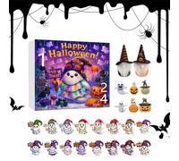 Halloween 24 Boxes Ghost Theme, Halloween Calendar 2025 | Acrylic Ornament 2D Unisex Decoration for Parties and Tree