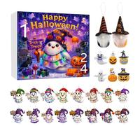 Halloween 24 Days Theme Ghosts - Countdown Calendar Halloween Extravagant, 2D Acrylic Decoration for Adults Children Party Tree Girls Boys