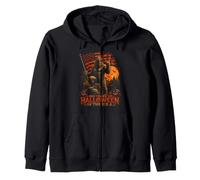 Halloween 250th Anniversary Bigfoot USA Flag Halloween Zip Hoodie