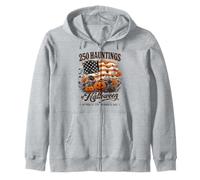 Halloween 250th Anniversary Pumpkin USA Flag Halloween Zip Hoodie